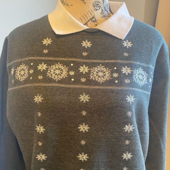 Feathers Petite Snow Sweater - Picture 3 of 7